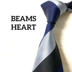ビームスハート　BEAMS HEART ネクタイ　ストライプ　ネイビー　ブラックのサムネイル