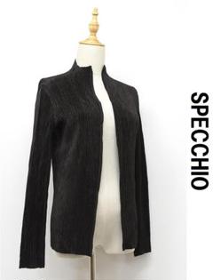 H466/SPECCHIO スペッチオ プリーツカーディガン ストレッチ 40