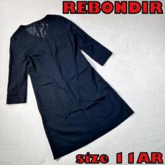 【REBONDIR】 リボーナ　Lサイズ相当　ワンピース　黒系　ブラック系　長袖