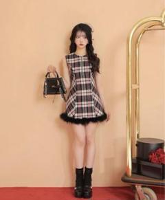 M me eme エムミーエメ ギンガムチェックミニワンピース M me eme／【sale】Gingham check mini dress (eme10252) | All