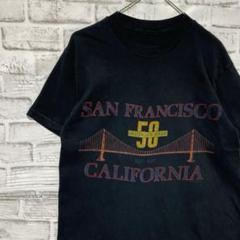 USA製90sヴィンテージTシャツ！シングルステッチ　ブラック半袖古着M78