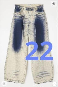 LAGUA GEM WASH PRINT FLARE デニム 22インチ