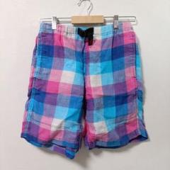 【グラミチ】ショートパンツ（S）麻 チェック カラフル オシャレ