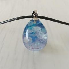 No.2155 海 たまご型 ネックレス ハンドメイド レジン - メルカリ