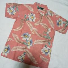 ラルフローレン130.140 麻混シャツ 美品 アロハシャツ