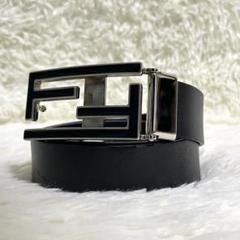 【代引可】 ✨️美品 FENDI 110/125 ブラック レザー ベルト FF金具 ズッカ 小物
