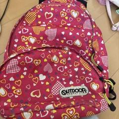 OUTDOOR ハート柄ピンクリュック