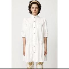 SLY ホワイト シャツワンピース 5部袖　FRILL SHOULDER