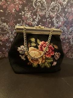 ♥ハンドメイド♥牛革とアンティークゴブラン織りのショルダーバッグ ゴブラン織りバッグの通販 | iichi 日々の暮らしを心地よくする