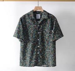 メンズ　半袖シャツ　キューバカラー　ビーチ　開襟　アメリカンヴィンテージ　2XL