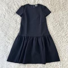 【美品】FOXEY 膝丈ワンピース ブラック リボン 40 フレア ノースリーブ FOXEY NEW YORK - 【美品】フォクシーニューヨーク ミリードレス