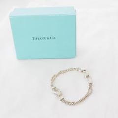 美品 ティファニー ブレスレット センターノット ダブルロープ SV 925