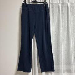 フレアパンツ パンツ ボトム ネイビー ウエストゴム 楽ちん マタニティ