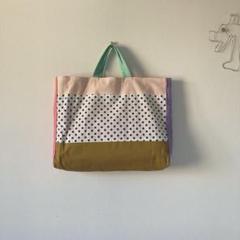 handmade レッスンバッグ 手提げ ⓓ