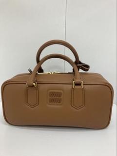 美品 ミュウミュウ ミニボストン アーカイブ 90's ハンドバッグ ビンテージ ミュウミュウ カーフレザー ミニ ボストンバッグ 5BP085