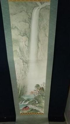 岡部光邦 瀑布 滝の図 紙本掛軸 師契月 岡部光邦 瀑布 滝の図 紙本掛軸 師契月 - メルカリ