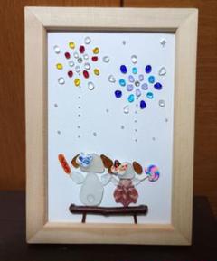 パパとお祭り、花火(*^^*) シーグラスアート - メルカリ