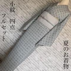単衣　絽　紗　小紋　フルセット　ポリエステル　洗える着物　着物　H6 単衣 絽 紗 小紋 フルセット ポリエステル 洗える着物 着物 H6