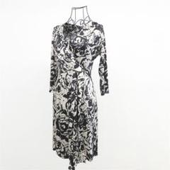 ミッシェルクラン ワンピース キャミール M カシュクール 黒 日本製 総柄