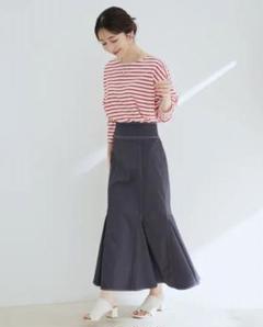 vis ストレッチツイル美シルエットマーメイドスカート　デニム　WEB限定のサムネイル