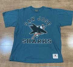 90s USA製 NHL サンノゼシャークス Tシャツ ナツメグ 1992
