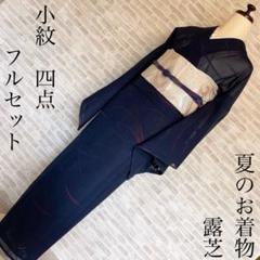 単衣 絽 紗 小紋 フルセット 露芝 着物 P5 - メルカリ