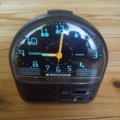 カシオ 目覚まし時計 8サウンド 置時計 昭和レトロ 銃声音 爆弾音 CASIO