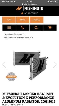 MISHIMOTO アルミラジエーター+ファンシェラウド usdm ランエボ
