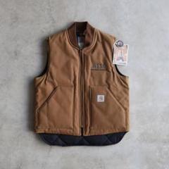 90s Carharttカーハート ベスト L USA製 BRN 未使用 腰ゴム