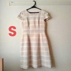 ウィルセレクション ワンピース 半袖 ピンクベージュ S