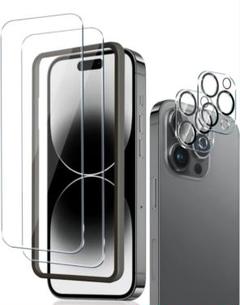iPhone 15 Pro 専用 ガラスフィルム カメラフィルム 2+2枚入り