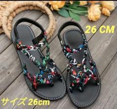SALE ストラップ付きの黒いサンダル サイズ26 大きい