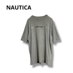 【ノーティカ】Tシャツ　半袖　オーバーサイズ　刺繍　カジュアル　グレー　S