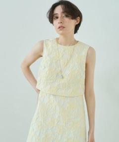 ANAYI ビッグフラワージャガードワンピース