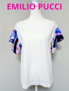 EMILIO PUCCI　白T ホワイトTシャツ　スパンコール　マルチ EMILIO PUCCI 白T ホワイトTシャツ プッチ柄 マルチ - メルカリ