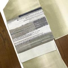 袋帯 長尺 スリーシーズン 上品 織柄 お太鼓柄 正絹 T-4587