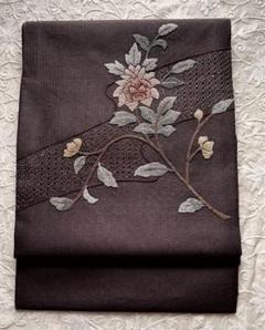 趣き逸品 正絹名古屋帯 すわとう 蘇州 刺繍 - メルカリ