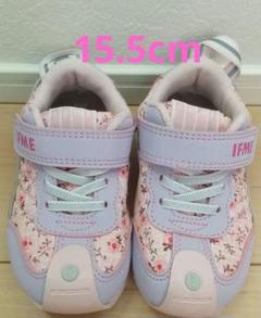 【着用2回】 IFME 花柄スニーカー 15.5cm