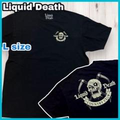 Liquid Death リキッドデス プリント 半袖Tシャツ スカル ブラック