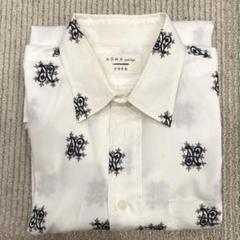 COEN 刺繍入り白長袖シャツ　クリーニング済みのサムネイル