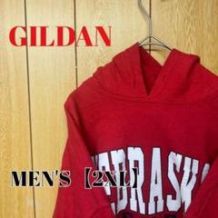 TR150【US輸入】GILDAN(ギルダン)　パーカー【メンズ2XL】レッド