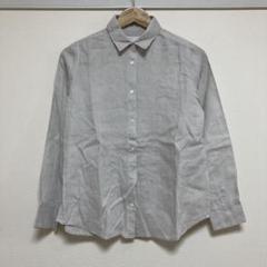 Noble - 美品♪ノーブル 長袖シャツ リネン 麻 カーキ サイズ36 hq7 NOBLE ノーブル リネンシャツ 麻100% ライトグレー 長袖シャツ