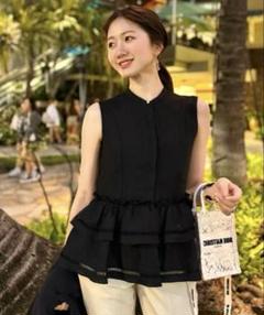 メゾンエシェルMaison Echelle⭐︎カラミチェックキャミソール⭐︎ブラック メゾンエシェル カラミチェックキャミソール （メゾンエシェル