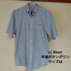 【美品】L.L.Bean ストライプ ボタンダウン半袖シャツ 15のサムネイル