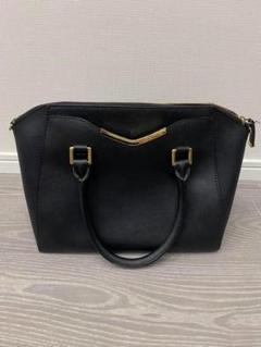 カルバンクライン ハンドバッグ カバン 鞄 黒×金 シンプル 手提げ