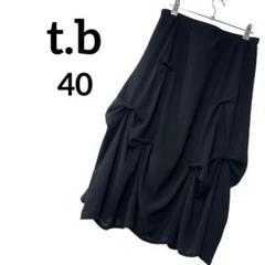 t.b センソユニコ 変形デザインスカート 40 L ブラック