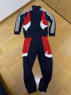 adidas ジャージ上下セット ネイビー/レッド 140cm