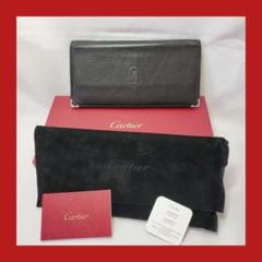 Cartier ダークグレー 長財布 箱／収納袋付き