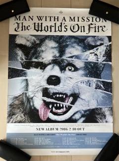最新エルメス 激レア マンウィズ the world's on fire 店頭用B1ポスター ミュージシャン