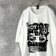 バンドＴシャツ　カルチャークラブ　半袖　ホワイト　プリント　コットン